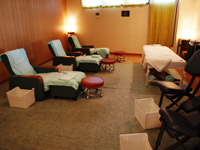 「癒し処」の足底健康法施術室