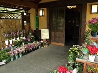 花を販売する玄関